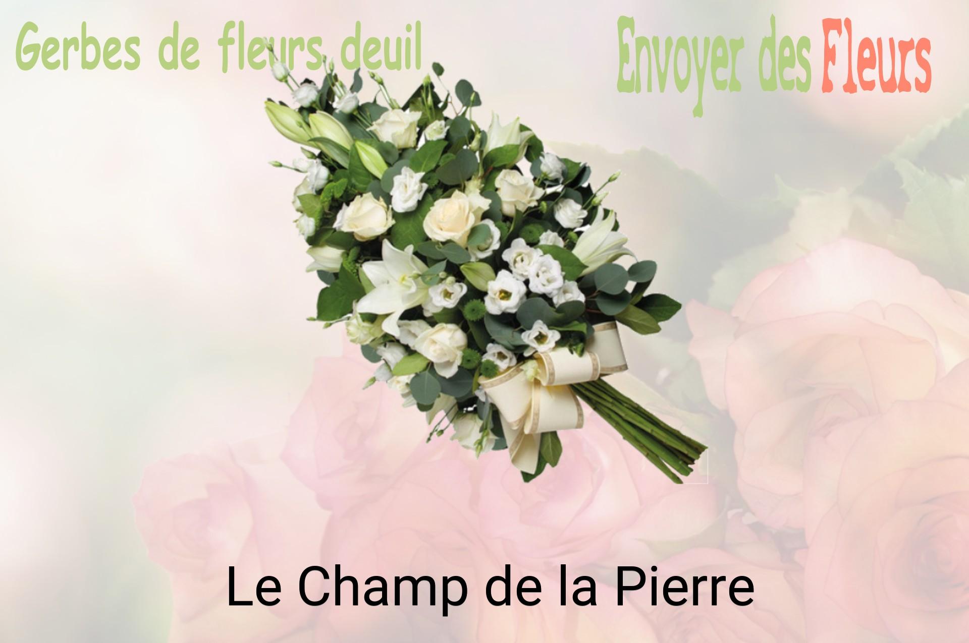 Gerbe de fleurs de deuil livrée à Le Champ-de-la-Pierre
